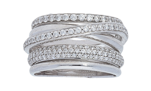 A luxurious multi-band diamond fashion ring from Beny Sofer.