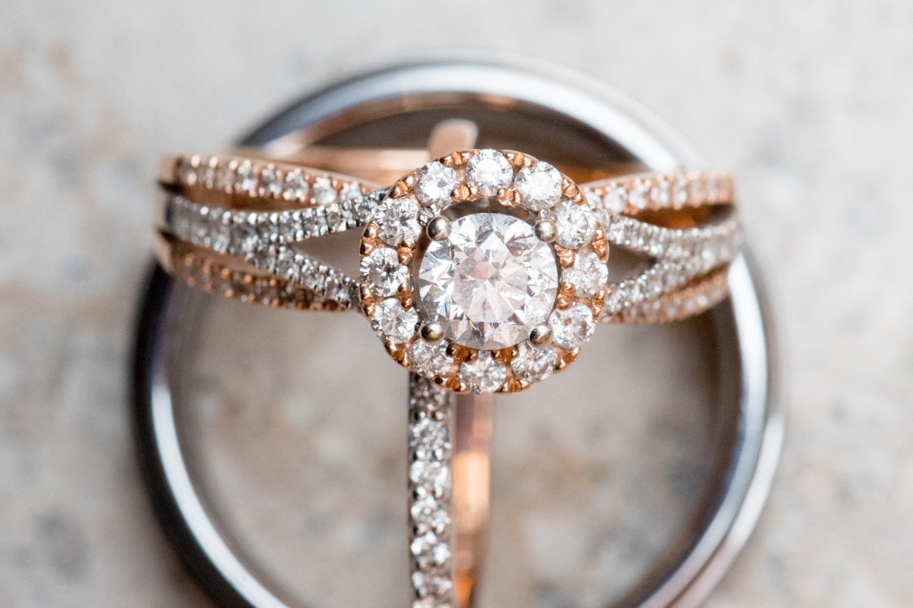 a mixed-metal engagement ring a mixed-metal engagement ring